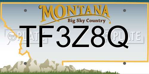 TF3Z8Q Montana License Plate