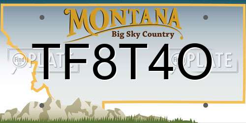 TF8T4O Montana License Plate