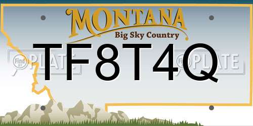 TF8T4Q Montana License Plate