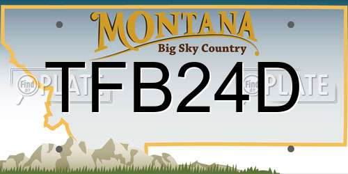 TFB24D Montana License Plate