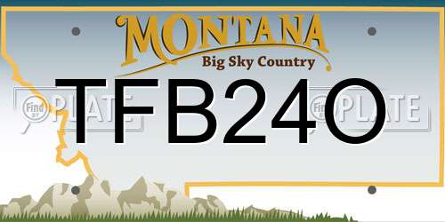TFB24O Montana License Plate