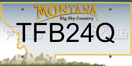 TFB24Q Montana License Plate