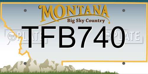 TFB740 Montana License Plate