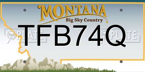 TFB74Q Montana License Plate