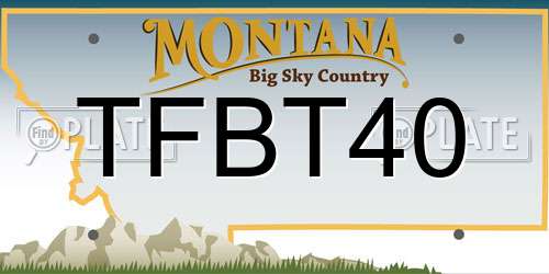 TFBT40 Montana License Plate