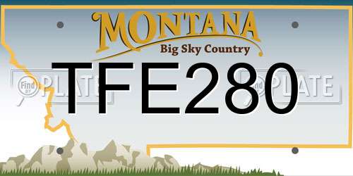 TFE280 Montana License Plate
