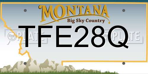 TFE28Q Montana License Plate