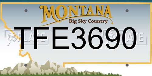 TFE3690 Montana License Plate