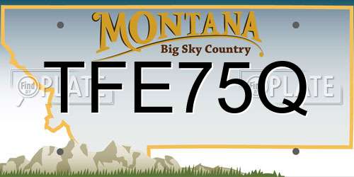 TFE75Q Montana License Plate
