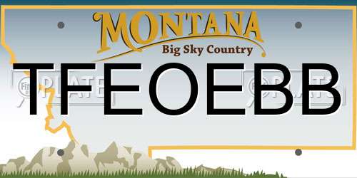 TFEOEBB Montana License Plate