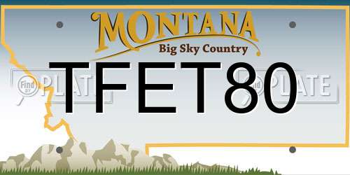TFET80 Montana License Plate