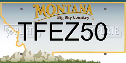 TFEZ50 Montana License Plate