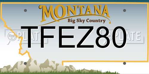 TFEZ80 Montana License Plate