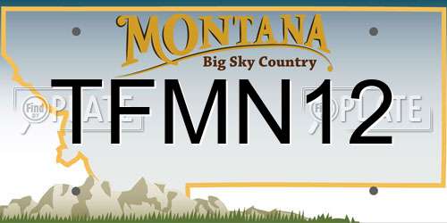 TFMN12 Montana License Plate