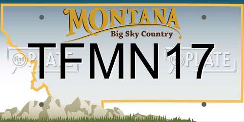 TFMN17 Montana License Plate