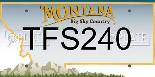 TFS240 Montana License Plate