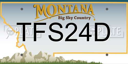 TFS24D Montana License Plate
