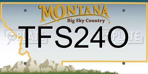 TFS24O Montana License Plate