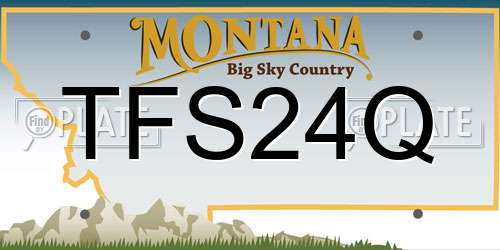 TFS24Q Montana License Plate