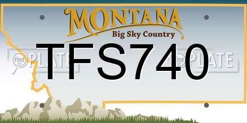 TFS740 Montana License Plate