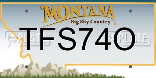TFS74O Montana License Plate