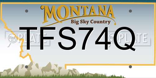 TFS74Q Montana License Plate