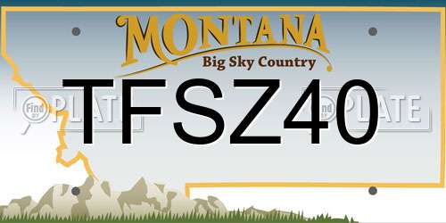 TFSZ40 Montana License Plate