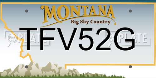 TFV52G Montana License Plate