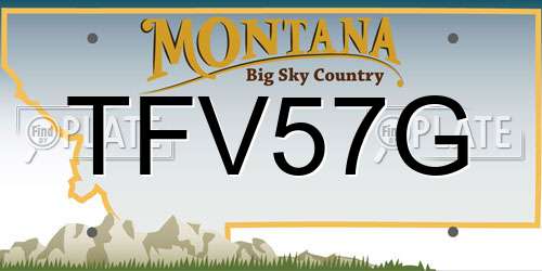 TFV57G Montana License Plate
