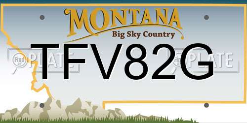 TFV82G Montana License Plate