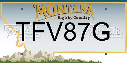 TFV87G Montana License Plate