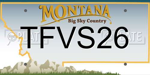 TFVS26 Montana License Plate