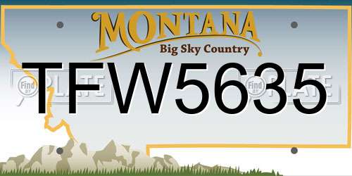 TFW5635 Montana License Plate