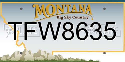 TFW8635 Montana License Plate
