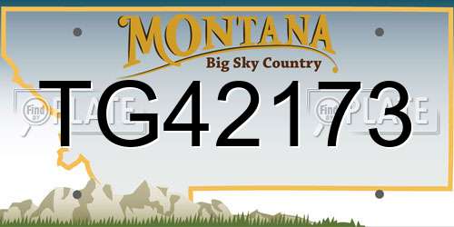 TG42173 Montana License Plate
