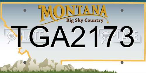 TGA2173 Montana License Plate