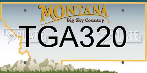 TGA320 Montana License Plate