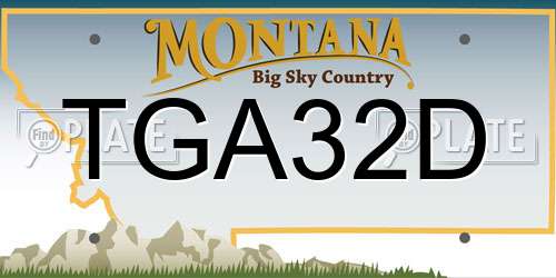 TGA32D Montana License Plate