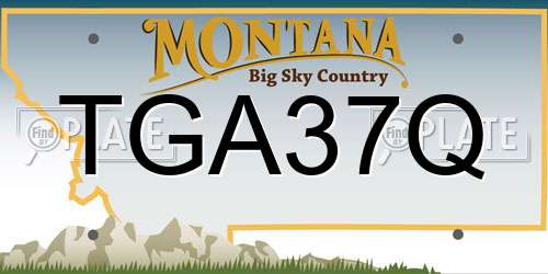 TGA37Q Montana License Plate