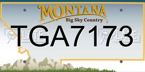 TGA7173 Montana License Plate
