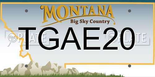TGAE20 Montana License Plate
