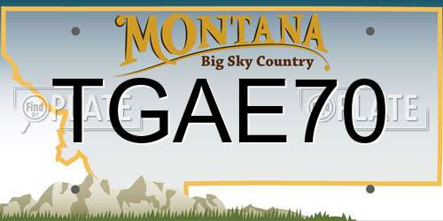 TGAE70 Montana License Plate