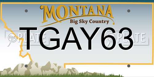 TGAY63 Montana License Plate