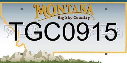 TGC0915 Montana License Plate