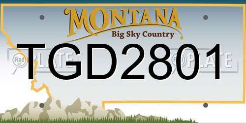 TGD2801 Montana License Plate