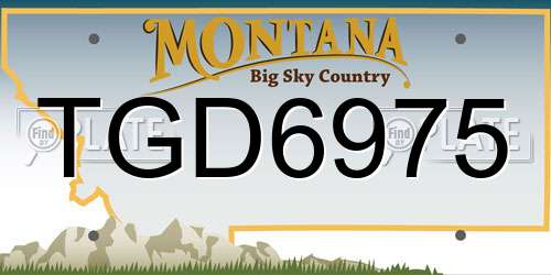 TGD6975 Montana License Plate