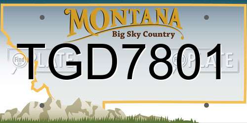 TGD7801 Montana License Plate