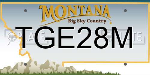 TGE28M Montana License Plate
