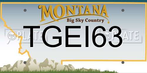 TGEI63 Montana License Plate