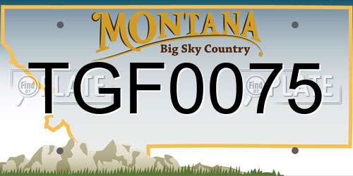 TGF0075 Montana License Plate